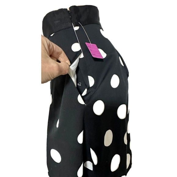 WHITE HOUSE BLACK MARKET Women A-Line Skirt Ankle Lenght Polka Dot Size 4 #1116 - Picture 7 of 16